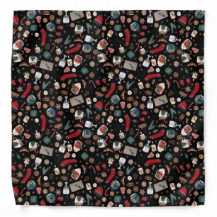 Dark Hygge Christmas Pattern Bandana