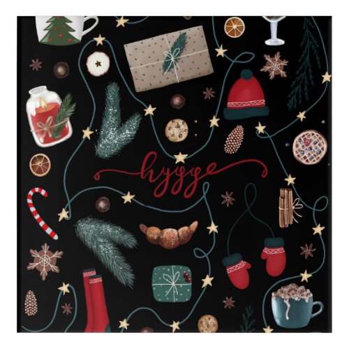 Dark Hygge Christmas Poster Acrylic Print