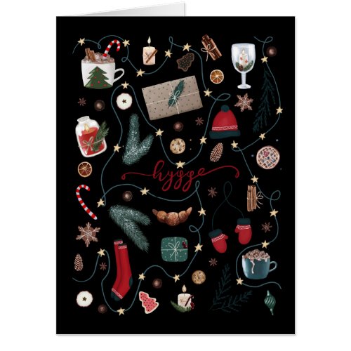 Dark Hygge Christmas Poster Card