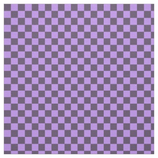 Dark Indigo and Pale Violet Checkerboard Fabric