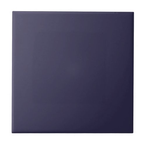 Dark Indigo Ink Blue Solid Color Print Ceramic Tile