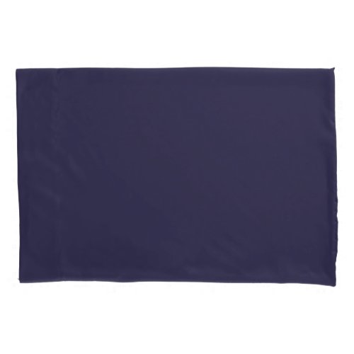 Dark Indigo Ink Blue Solid Color Print Pillow Case