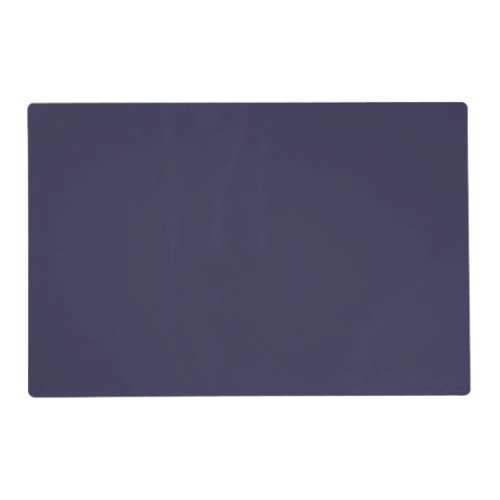 Dark Indigo Ink Blue Solid Color Print Placemat