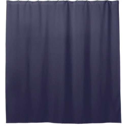 Dark Indigo Ink Blue Solid Color Print Shower Curtain