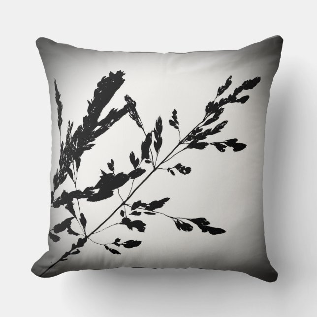 dark individual grasses throw pillow (Front)