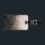 Dark Ink Luggage Tag<br><div class="desc">Personalized luggage tag featuring your name on top of a dark black and ivory colored watercolor background.</div>