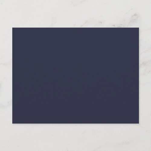 Dark Ink Navy Blue Solid Trend Color Background Postcard