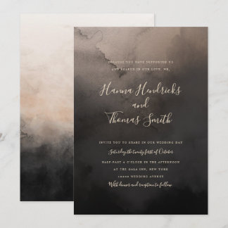 Dark Ink Wedding Invitations