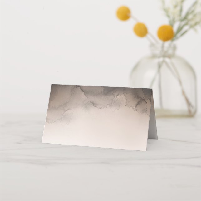 Dark Ink Wedding Place Card (Front)