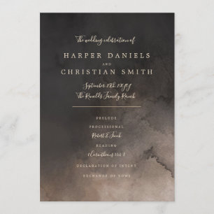 Dark Ink Wedding Program