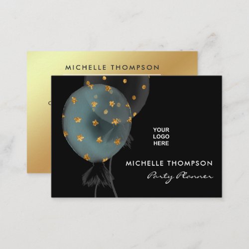  Dark Iridescent Balloons Event Coordinator Busine Business Card