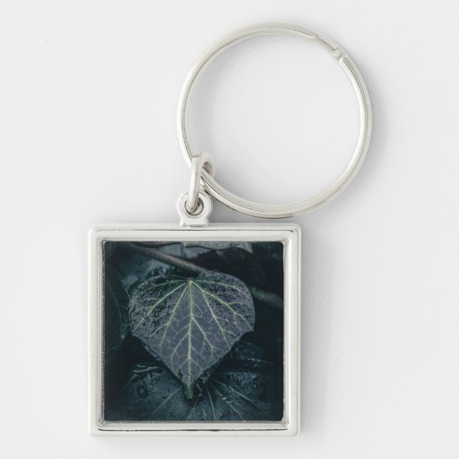 Dark Ivy Nature Photo Keychain (Front)