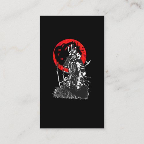 Dark Japanese Samurai Warrior Sword Martial Arts Business Card