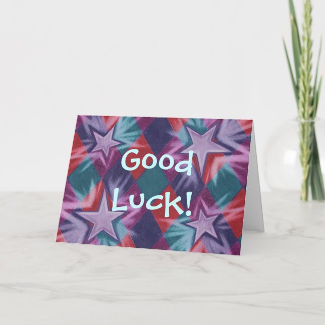 Dark Jester  'Good Luck' greetings card (Front)