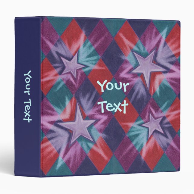 Dark Jester 'Your Text' blue binder (Front/Spine)
