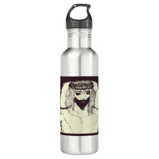 Dark jesus stainless steel water bottle