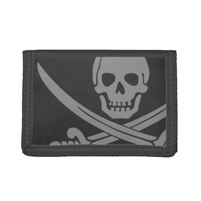 Dark Jolly Roger Trifold Wallet (Front)