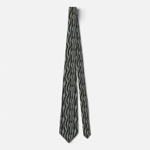 Dark Jungle Green Pattern Traditional Tie