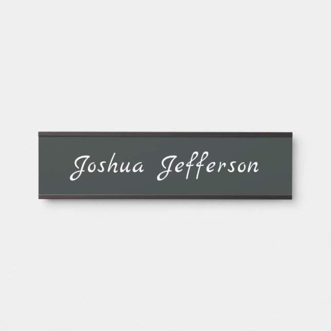Dark Jungle Green Professional Creative Plain Door Sign (Front)