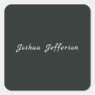 Dark Jungle Green Professional Creative Plain Square Sticker