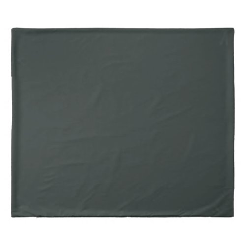 Dark Jungle Green Solid Color Duvet Cover