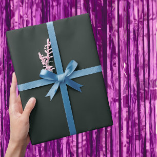 Dark Jungle Green Solid Color Wrapping Paper