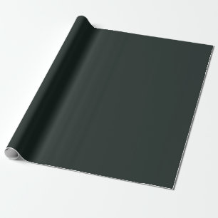 Dark Jungle Green Solid Color Wrapping Paper