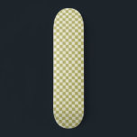 Dark Khaki and Beige Checkerboard Skateboard<br><div class="desc">Dark Khaki and Beige Checkerboard</div>