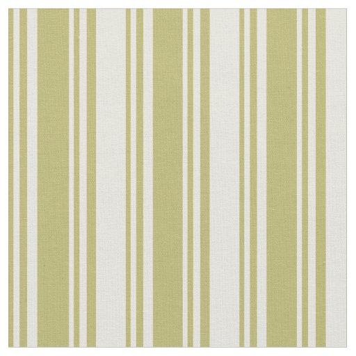 Dark Khaki and Beige Colored Lines Fabric