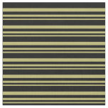 Dark Khaki and Black Pattern of Stripes Fabric