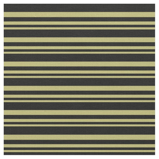 Dark Khaki and Black Pattern of Stripes Fabric