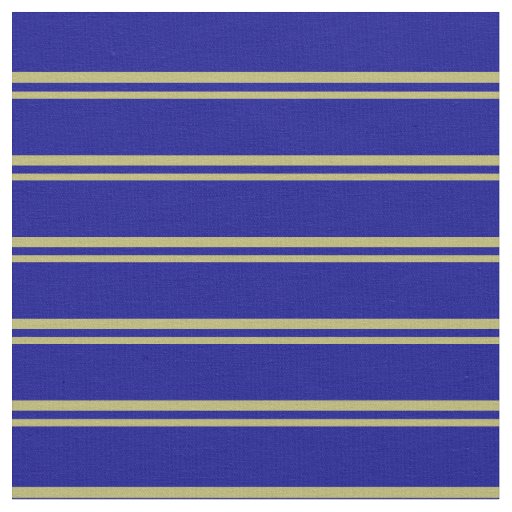 Dark Khaki and Dark Blue Lined Pattern Fabric