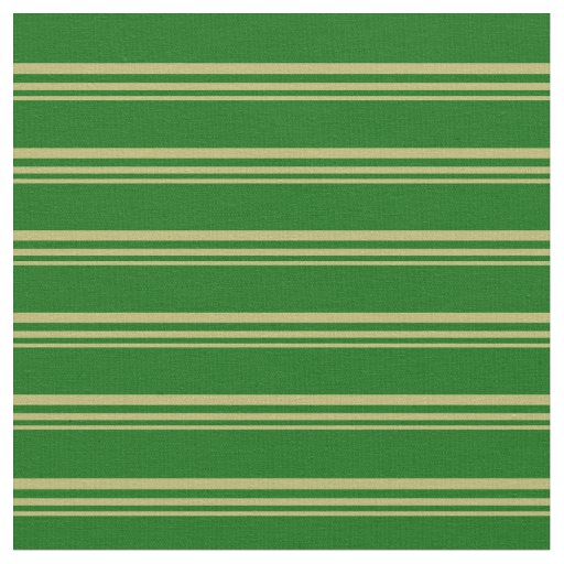 Dark Khaki and Dark Green Stripes Fabric