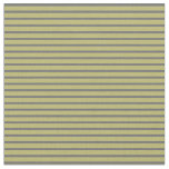 [ Thumbnail: Dark Khaki and Dim Grey Stripes/Lines Pattern Fabric ]