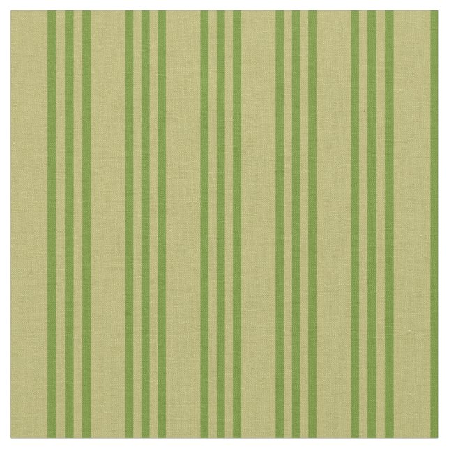 Dark Khaki and Green Lines Fabric (Close Up)