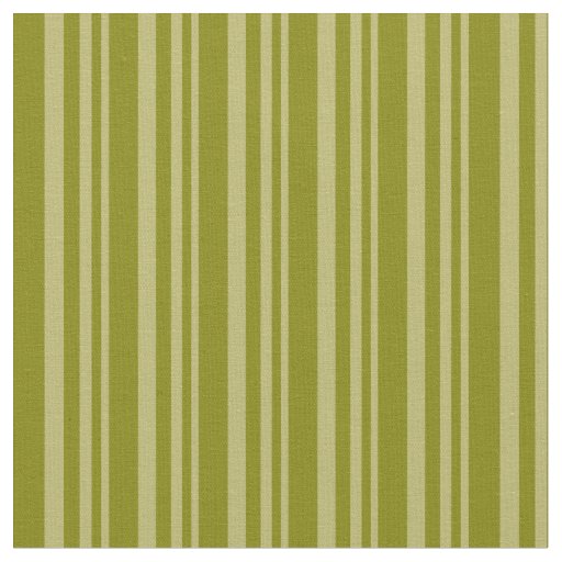 Dark Khaki and Green Stripes Fabric