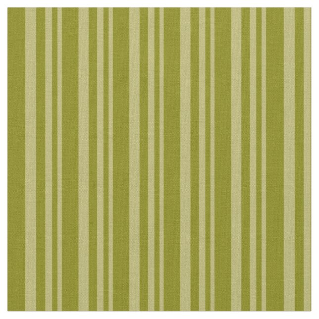 Dark Khaki and Green Stripes Fabric (Close Up)