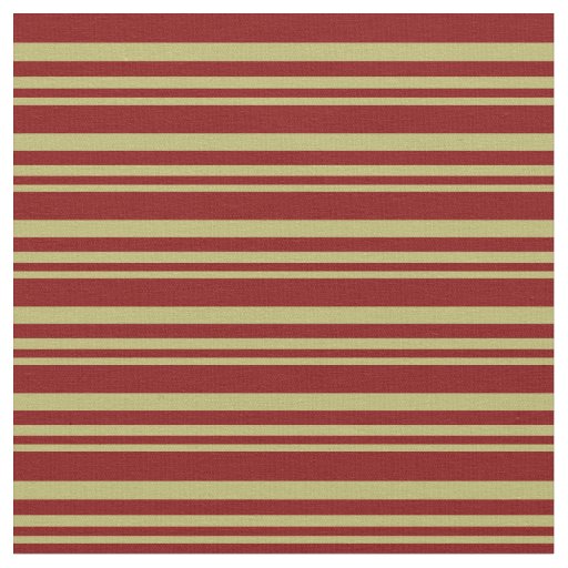Dark Khaki and Maroon Lines/Stripes Pattern Fabric