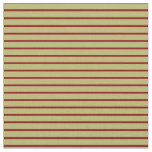 [ Thumbnail: Dark Khaki and Maroon Stripes Fabric ]