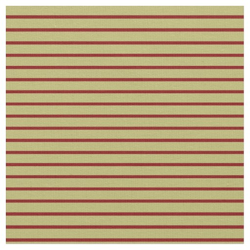 Dark Khaki and Maroon Stripes Fabric