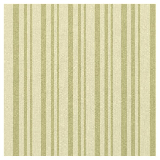 Dark Khaki and Tan Pattern of Stripes Fabric (Close Up)