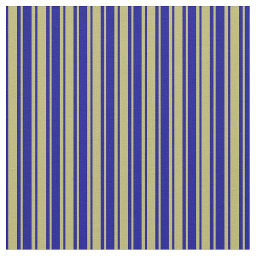 Dark Khaki & Dark Blue Striped Pattern Fabric