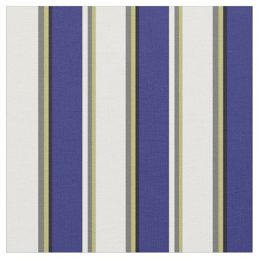 Dark Khaki, Dim Grey, White, Midnight Blue & Black Fabric
