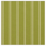 [ Thumbnail: Dark Khaki & Green Stripes/Lines Pattern Fabric ]