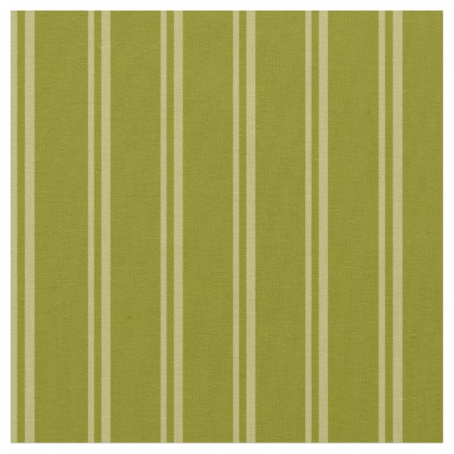 Dark Khaki & Green Stripes/Lines Pattern Fabric (Close Up)