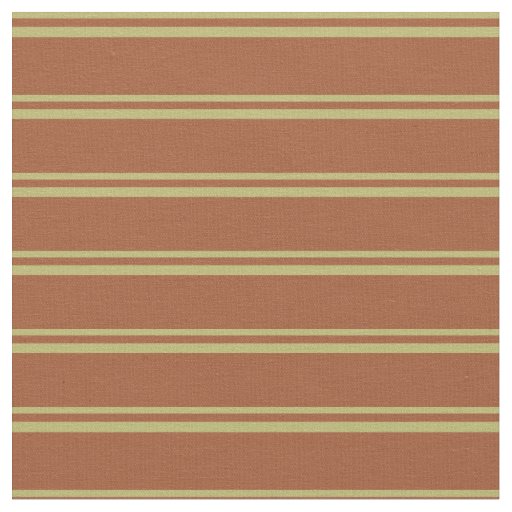 Dark Khaki & Sienna Lined/Striped Pattern Fabric