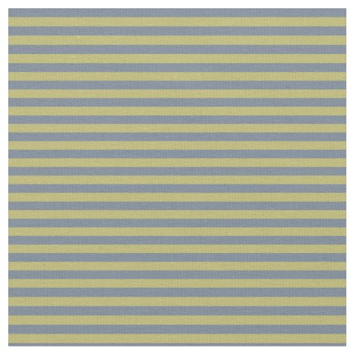 Dark Khaki & Slate Gray Pattern of Stripes Fabric