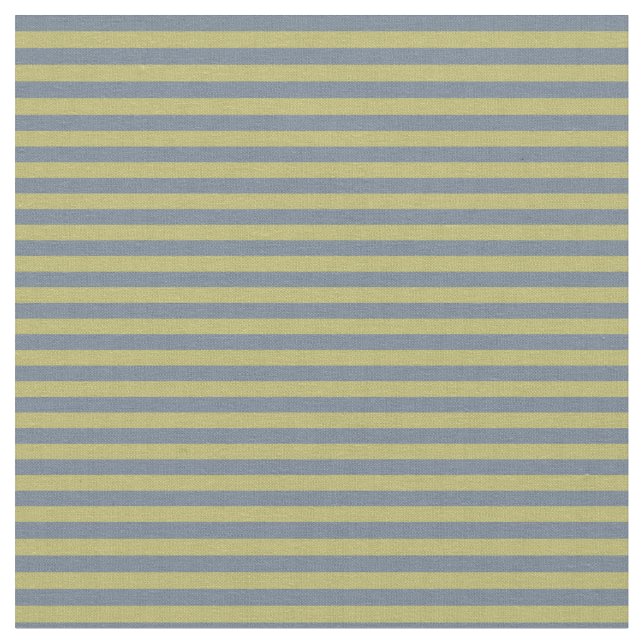 Dark Khaki & Slate Gray Pattern of Stripes Fabric (Close Up)