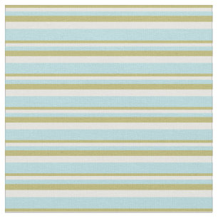Dark Khaki, White & Powder Blue Colored Pattern Fabric