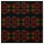 Dark Khokhloma Fabric